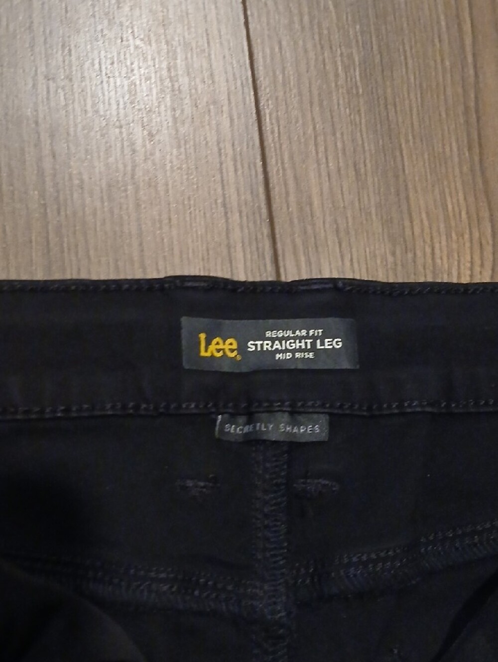 Lee Black Straight-Leg Mid Rise Jeans 10 Medium - Picture 3 of 9